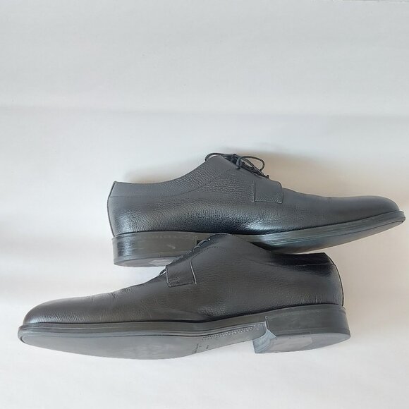 Salvatore Ferragamo Men Oxford Shoes Size 13 Black Leather Comfy Lace-up Loafers main image 6